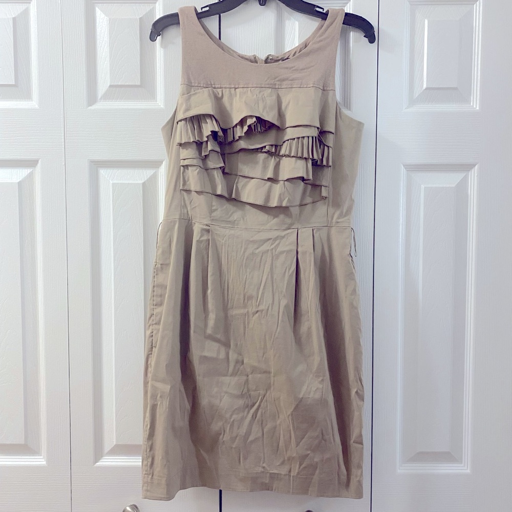 BCBG Maxazria Khaki Dress Premium Material Size 08
